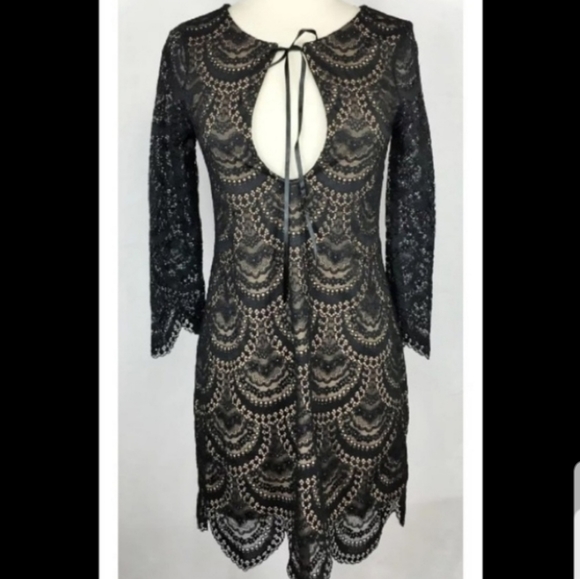 For Love & Lemons Black Rosalita Mini Lace Dress - Picture 4 of 7